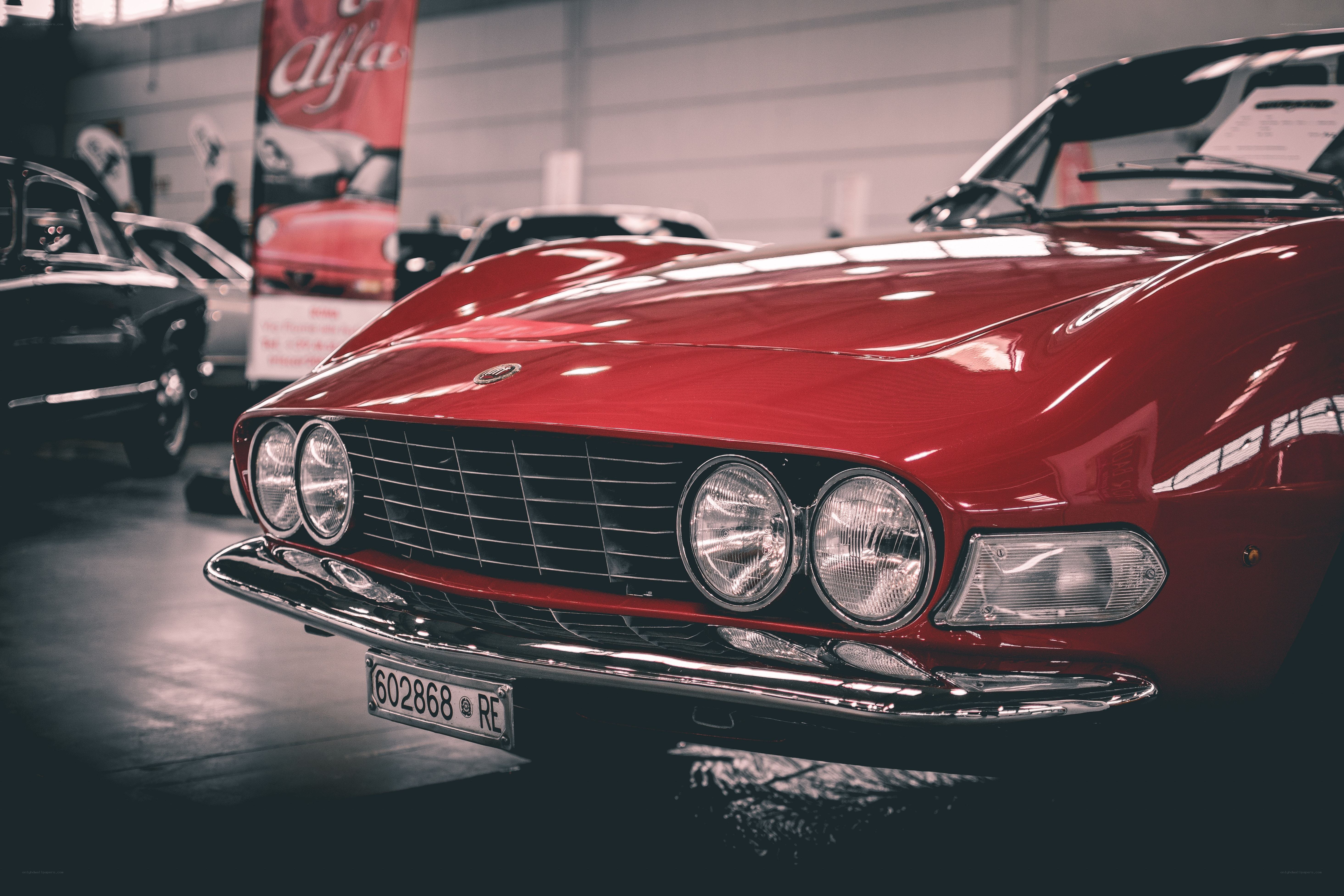 Red classic Alfa Romeo car