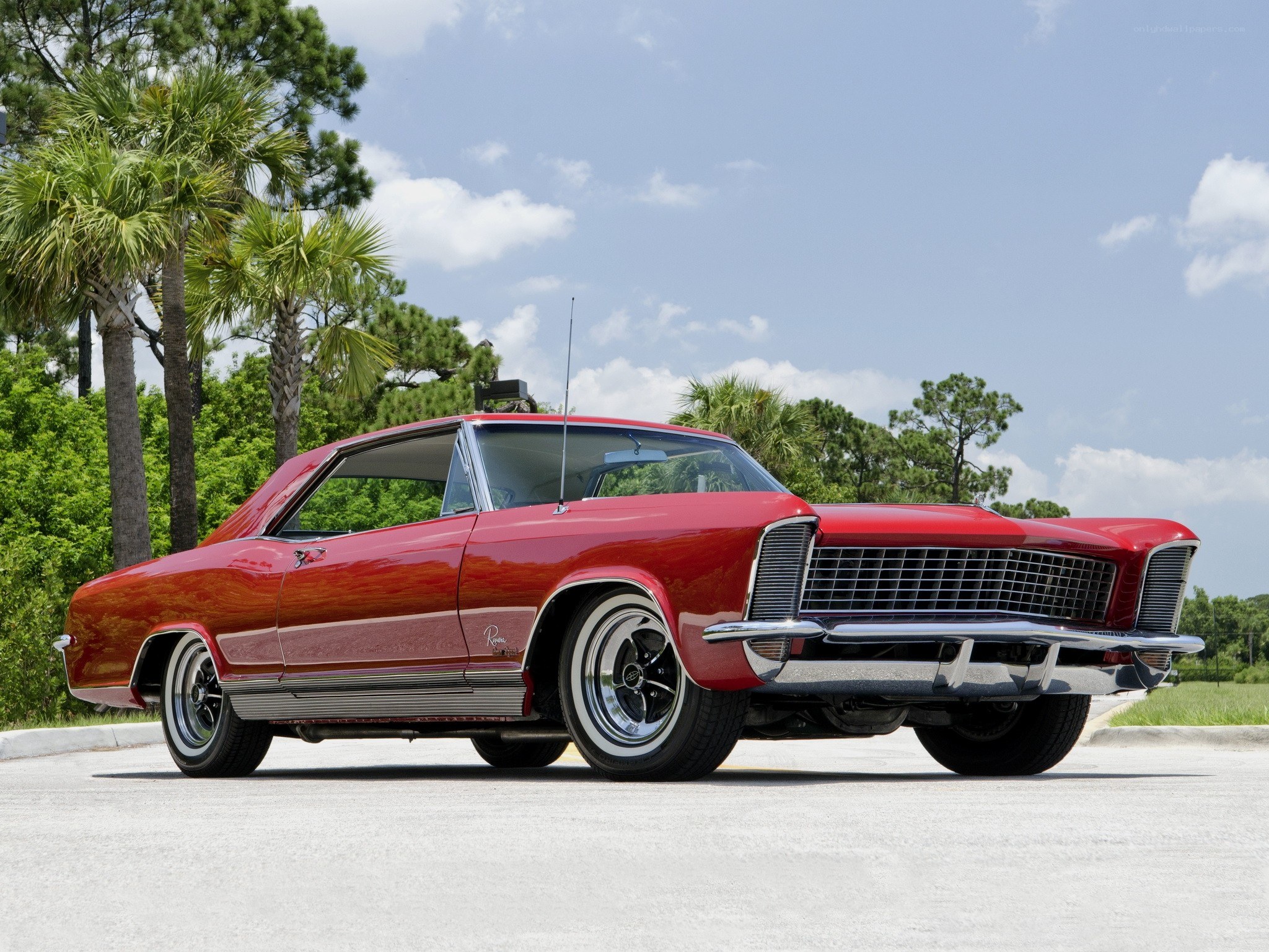 Red classic American car