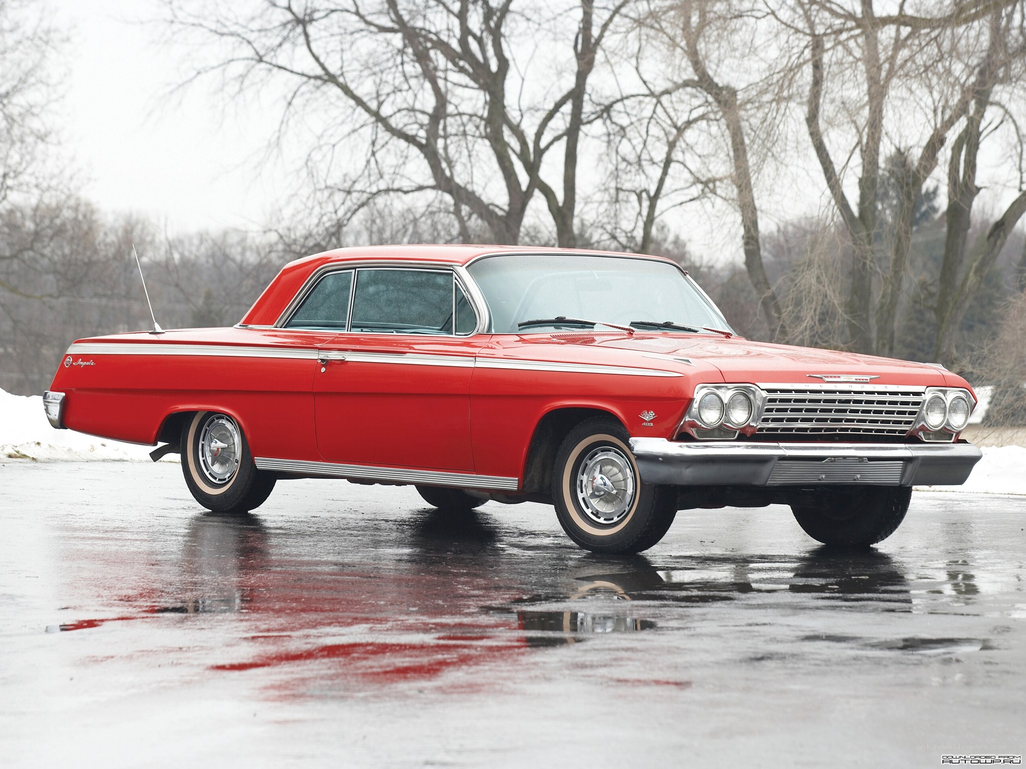 Red classic American car