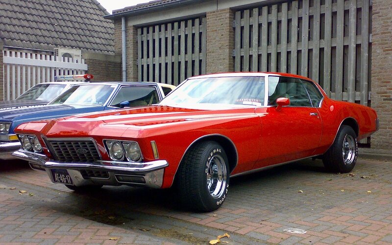 Red classic American car