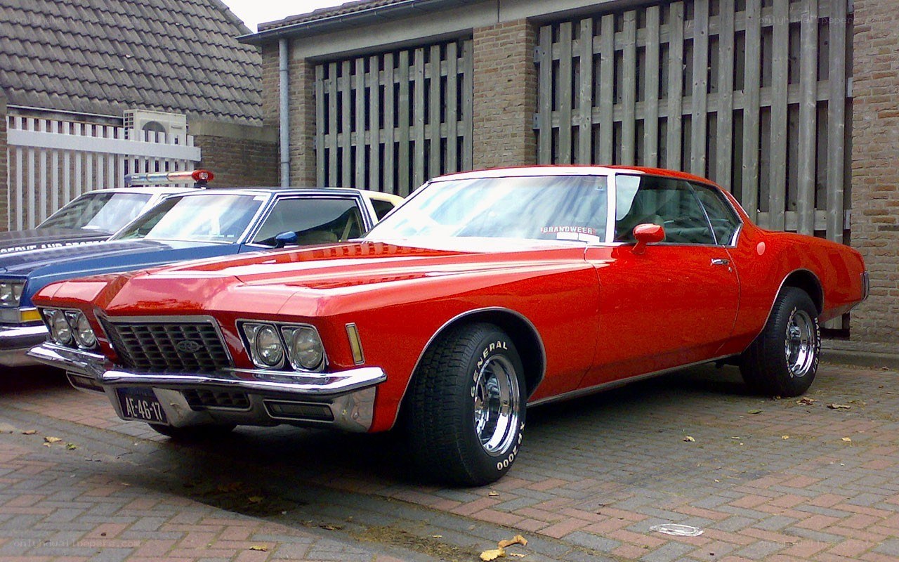Red classic American car