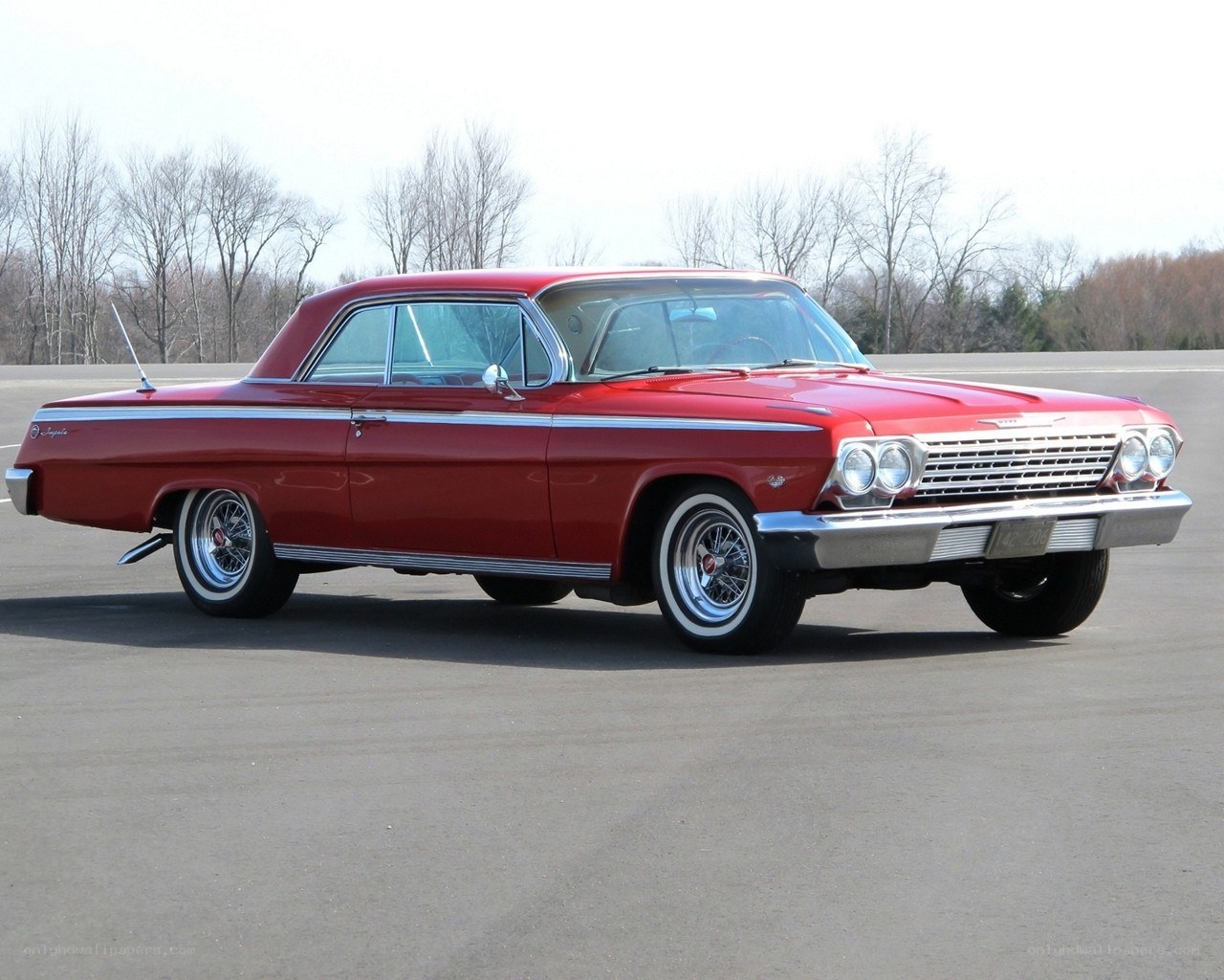 Red classic American car