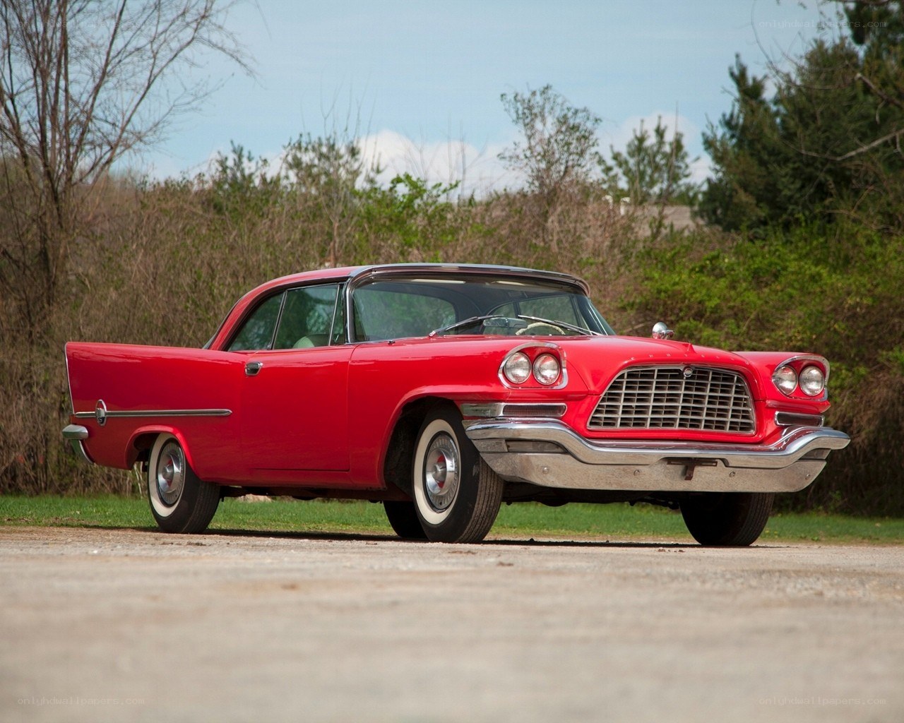 Red classic American car