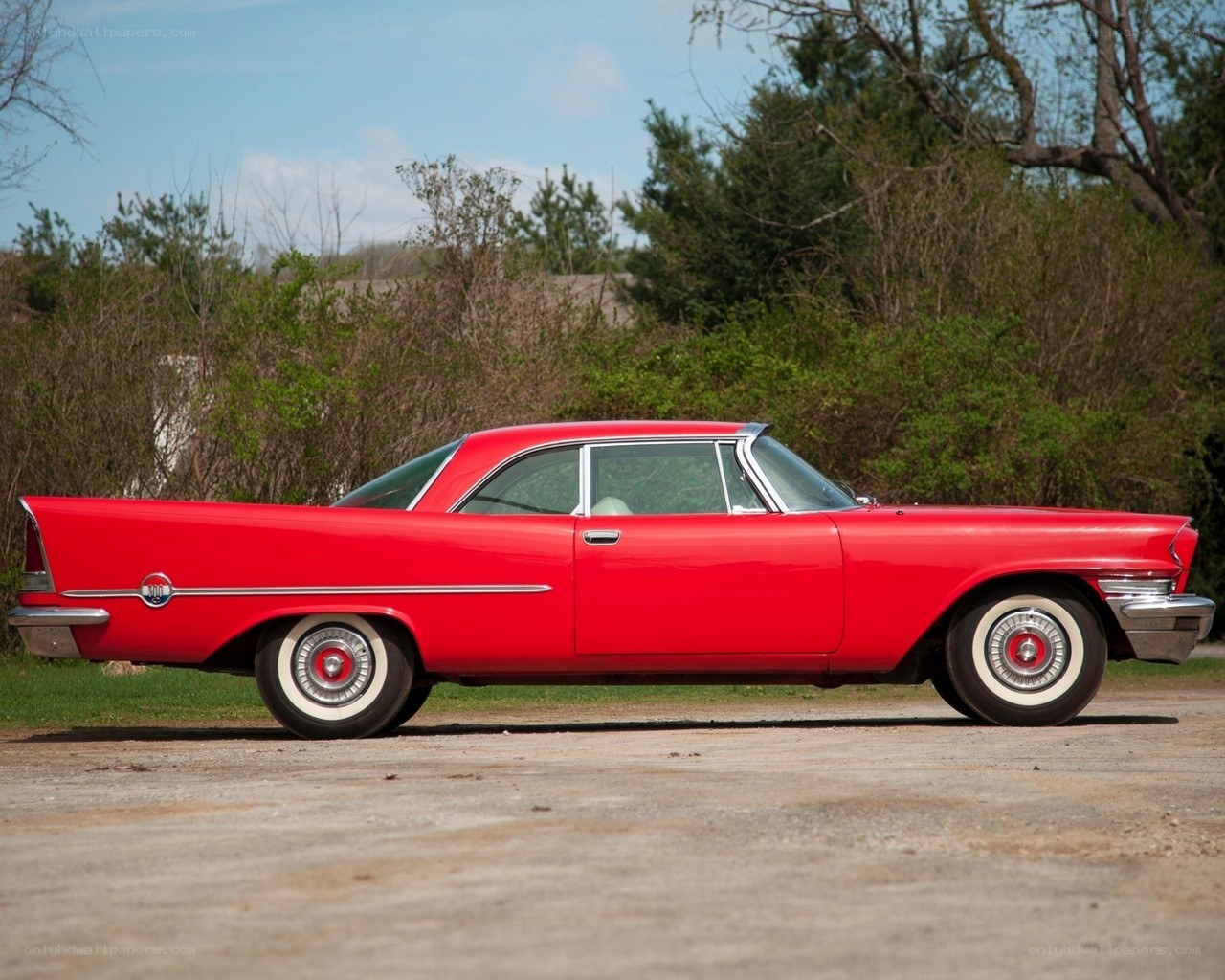 Red classic American car