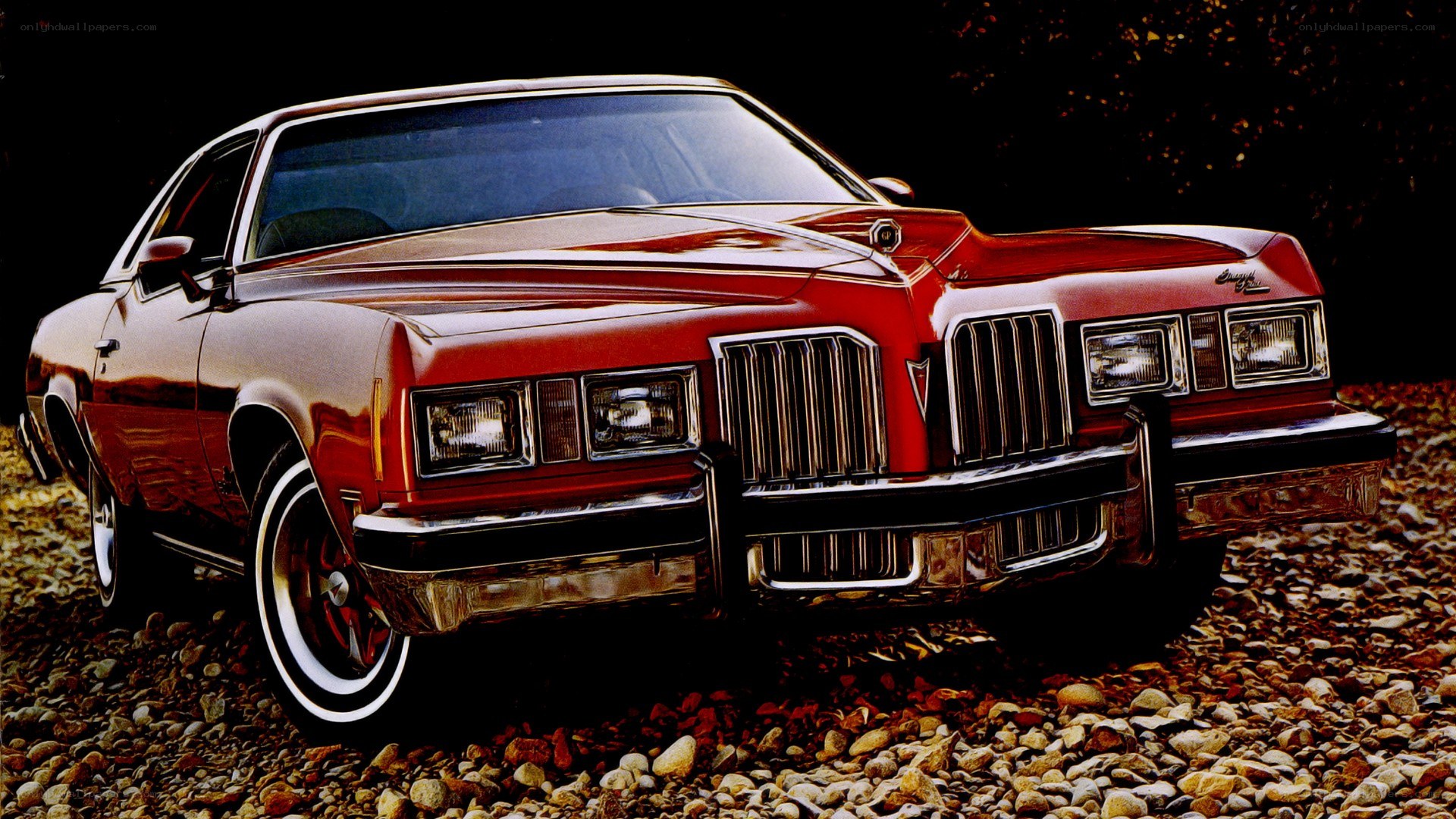 Red classic American car