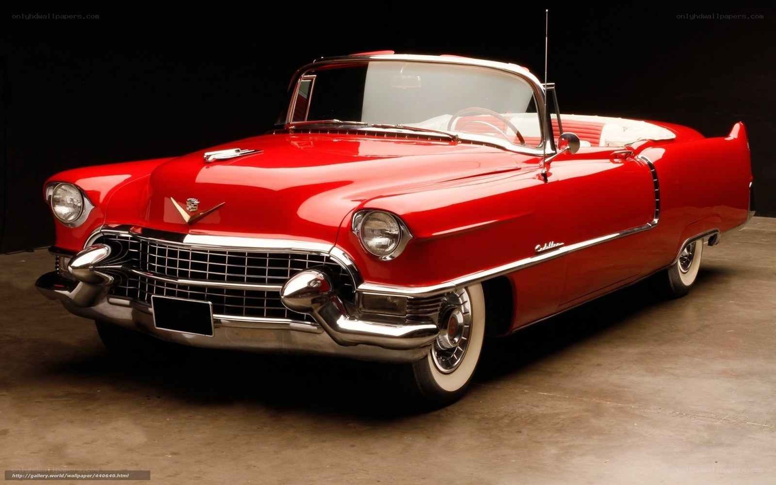 Red classic Cadillac convertible