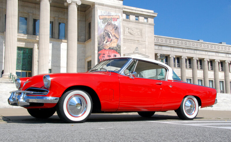 Red Classic Car — Bright, Afternoon, Photograph
