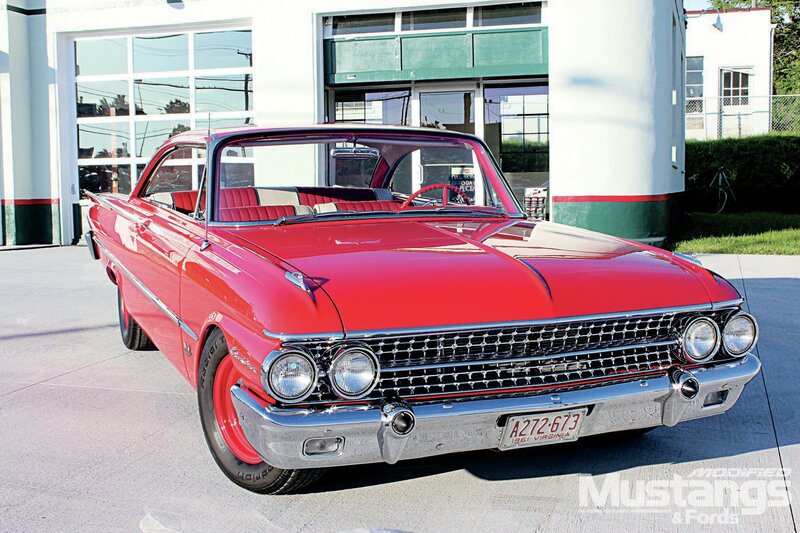 Red Classic Car — Calm, Afternoon, Photograph, Building, License Plate, Trees