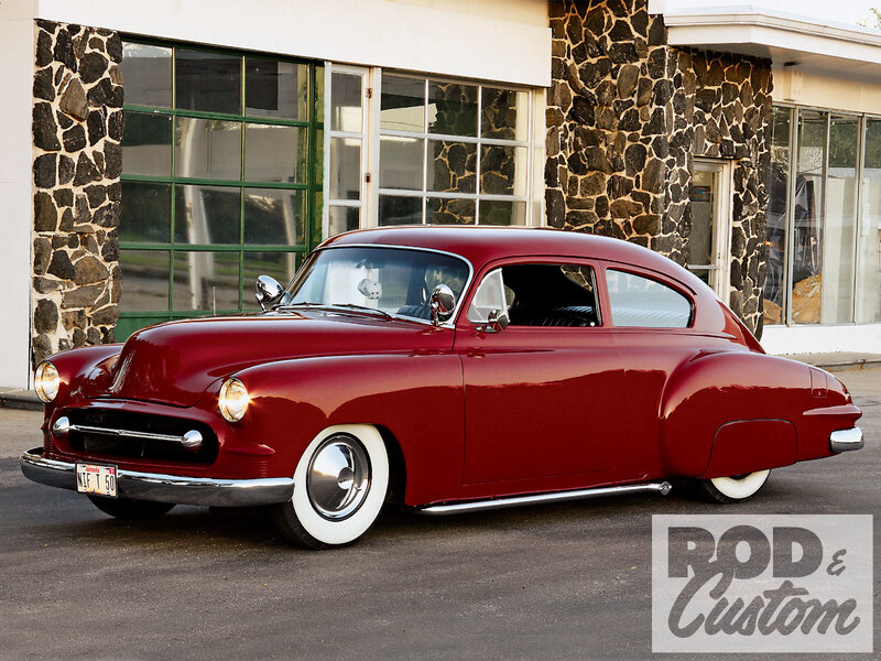 Red Classic Car — Calm, Afternoon, Photograph, Building