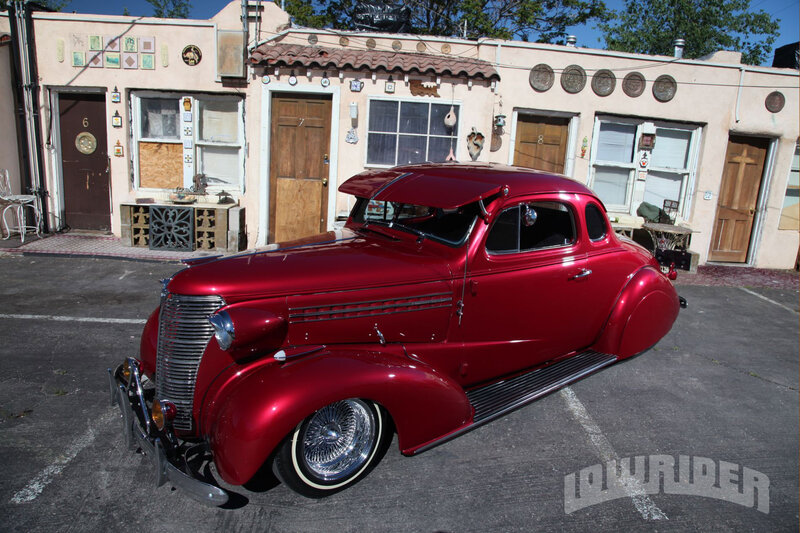 Red Classic Car — Calm, Afternoon, Photograph, Building, Windows