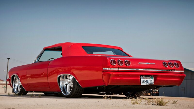Red Classic Car — Calm, Afternoon, Photograph, License Plate, Sky