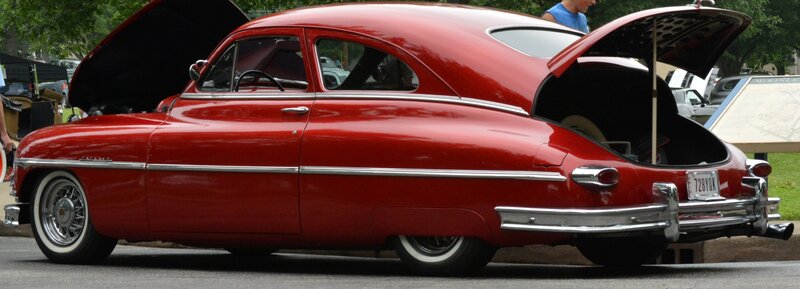 Red Classic Car — Calm, Afternoon, Photograph, Person