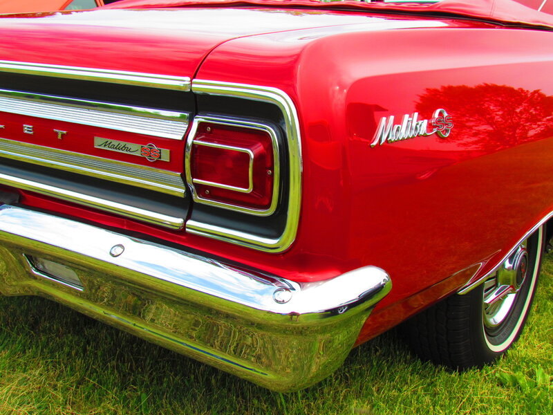 Red Classic Car — Calm, Afternoon, Photograph, Tail Light