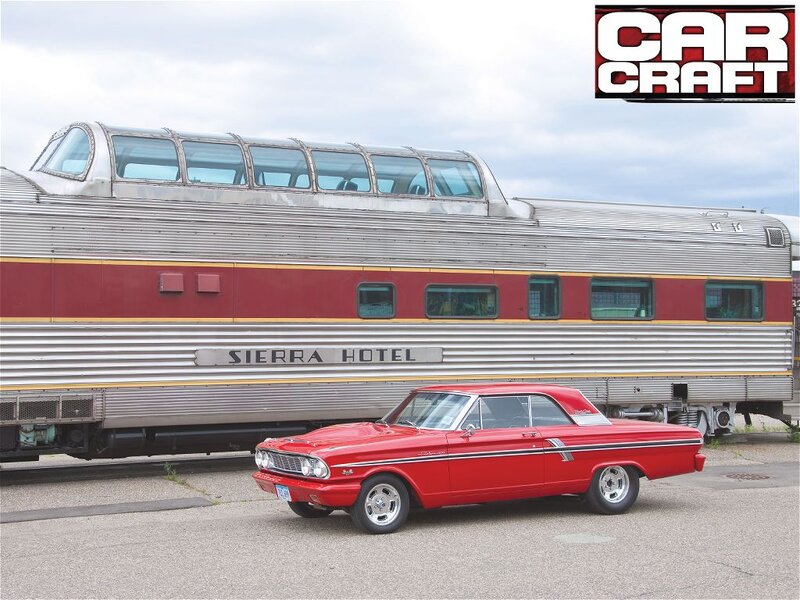 Red Classic Car — Calm, Afternoon, Photograph, Train