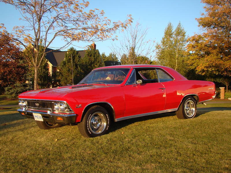 Red Classic Car — Calm, Autumn