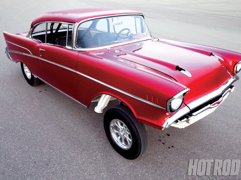 Red Classic Car — Calm, Photograph, Asphalt