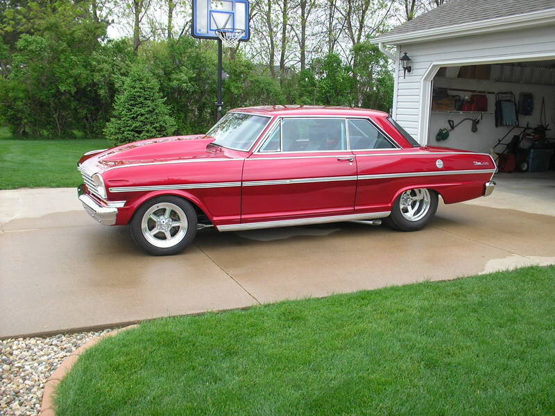Red Classic Car — Calm, Spring