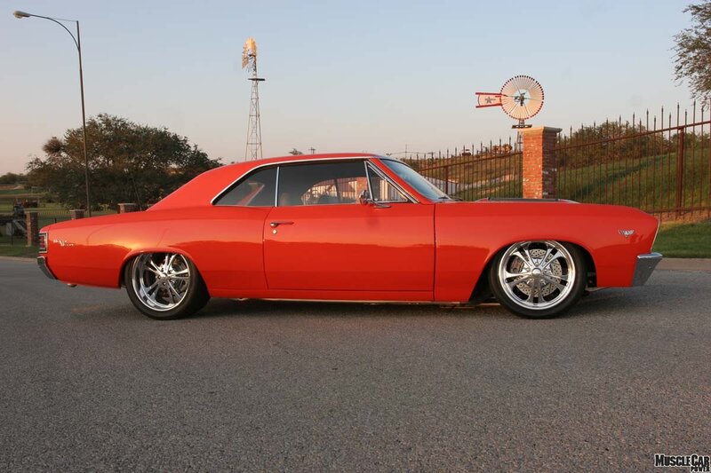 Red Classic Car — Calm, Sunset