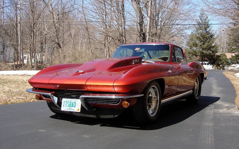 Red Classic Car — Calm, Winter, Photograph
