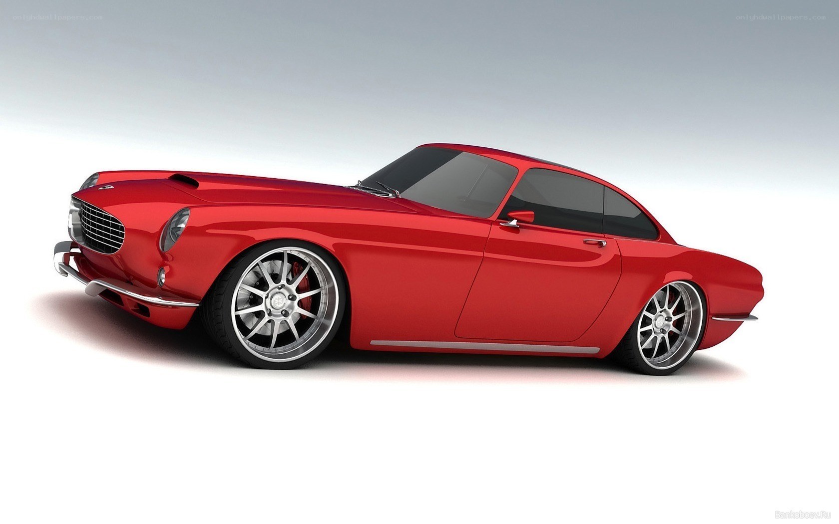 red classic car design