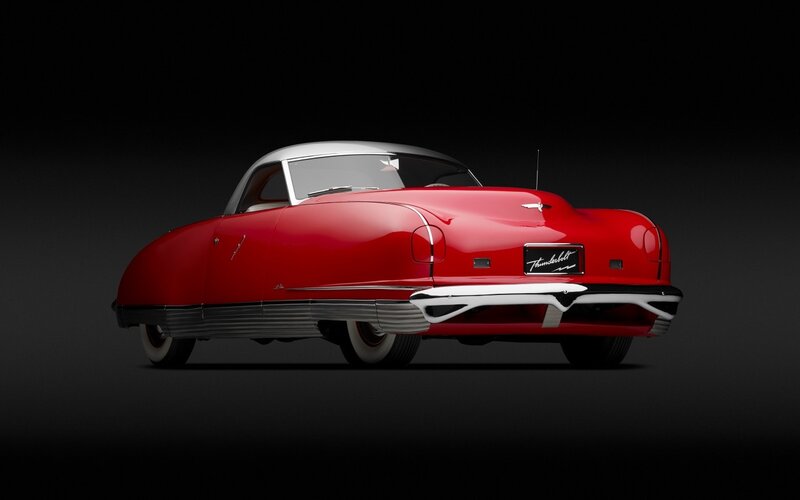 Red Classic Car — Dramatic, 3d Render, Black Background