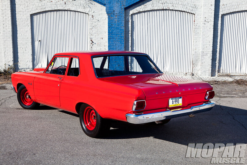 Red Classic Car — Dramatic, Afternoon, Photograph, Building, Garage Doors