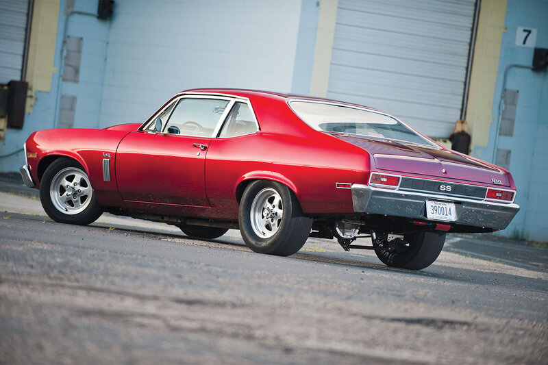 Red Classic Car — Dramatic, Afternoon, Photograph, Building, License Plate