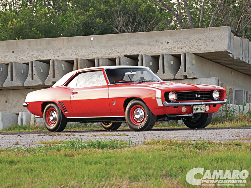 Red Classic Car — Dramatic, Afternoon, Photograph, Concrete Bridge