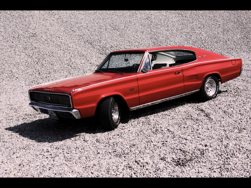 Red Classic Car — Dramatic, Afternoon, Photograph, Gravel, License Plate