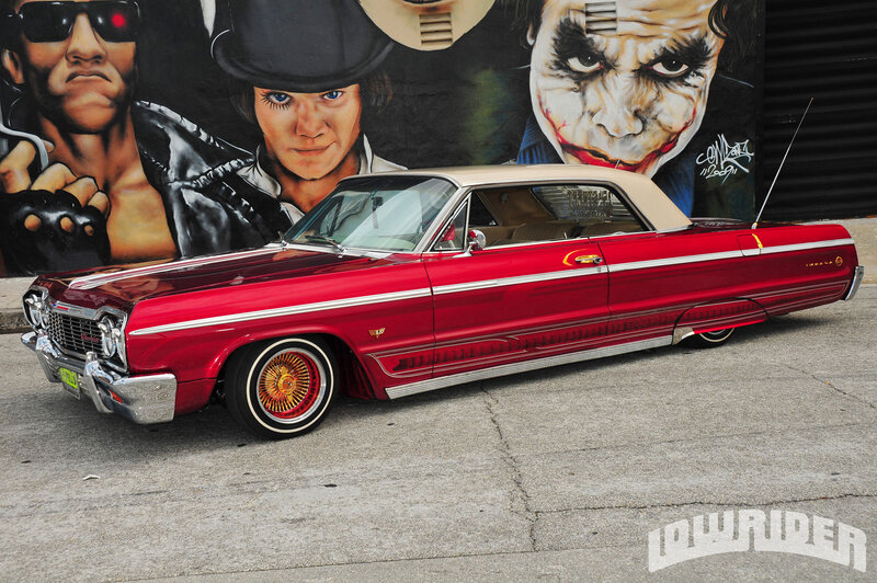 Red Classic Car — Dramatic, Afternoon, Photograph, Mural