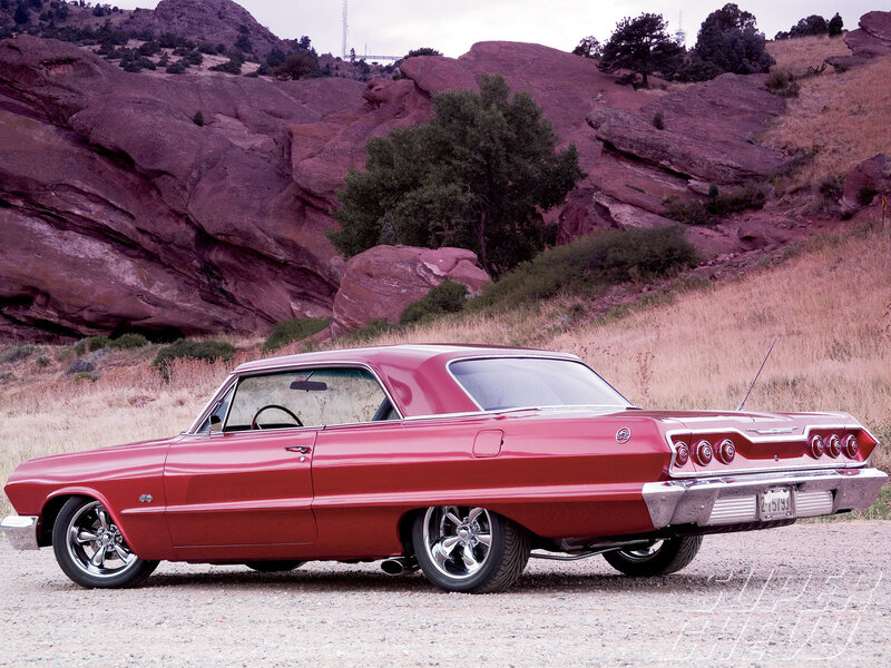 Red Classic Car — Dramatic, Afternoon, Photograph