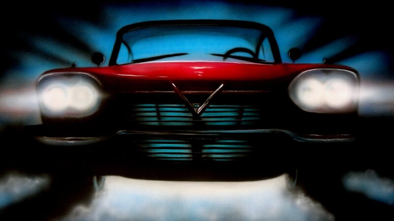 Red Classic Car — Dramatic, Illustration, Headlights