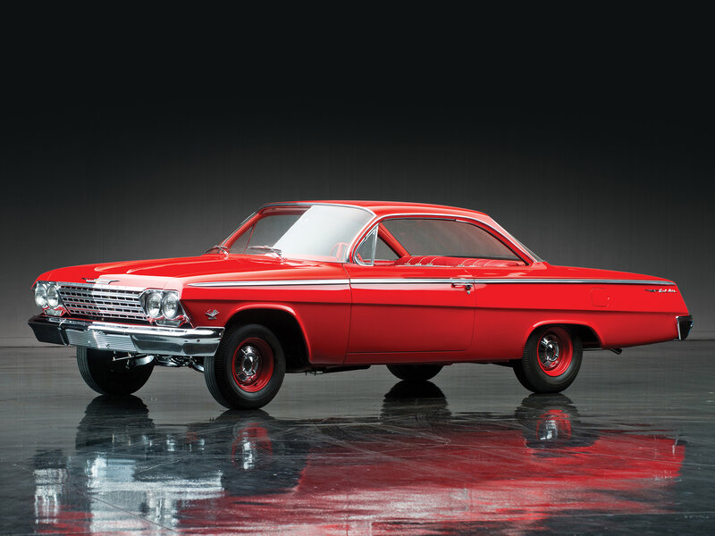 Red Classic Car — Dramatic, Photograph, Chrome Grille