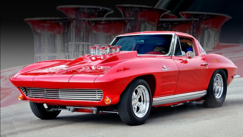 Red Classic Car — Dramatic, Photograph, Engine, Chrome