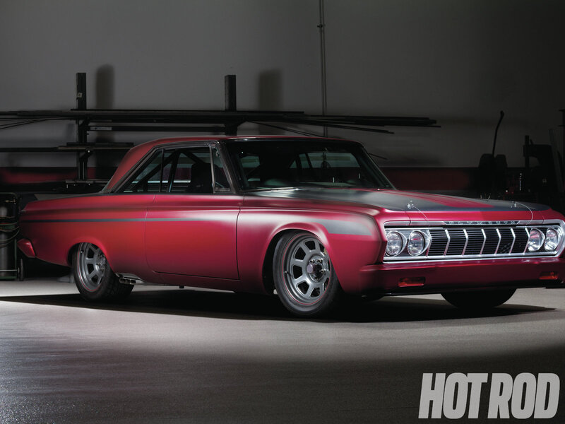 Red Classic Car — Dramatic, Photograph, Garage