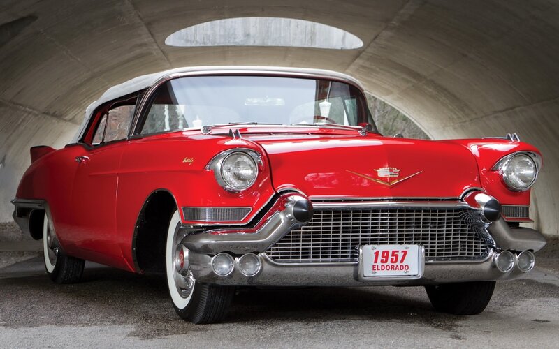 Red Classic Car — Dramatic, Photograph, Tunnel