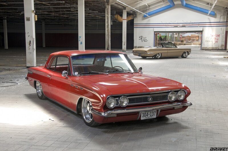 Red Classic Car — Dramatic, Photograph, Warehouse