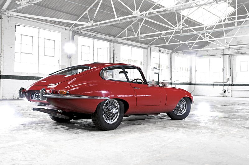 Red Classic Car — Dramatic, Photograph, Warehouse, Windows