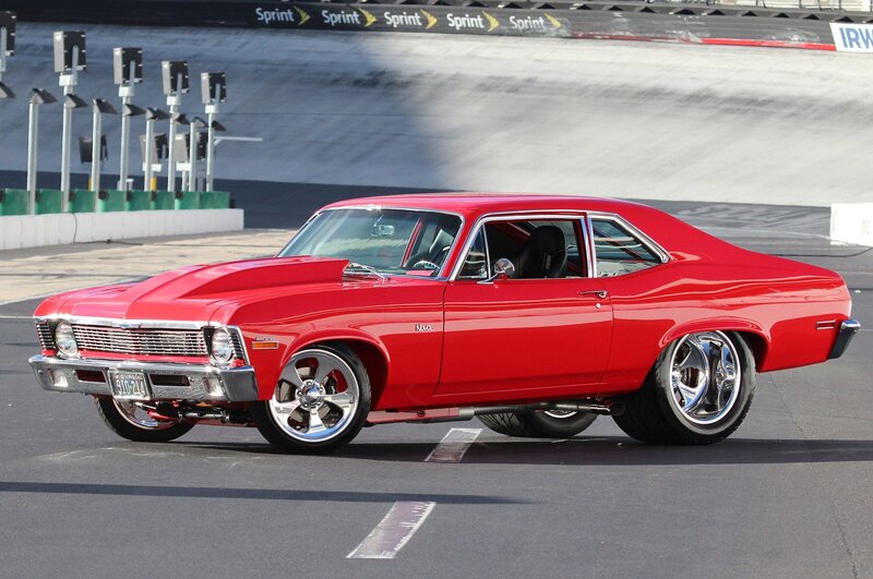 Red Classic Car — Dynamic, Afternoon, Photograph, Race Track