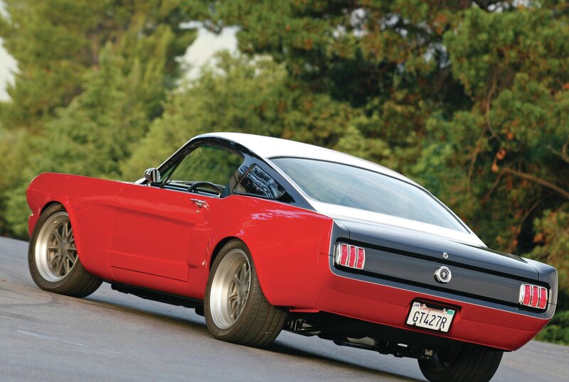 Red Classic Car — Dynamic, Afternoon, Photograph, Trees
