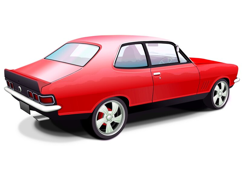 Red Classic Car — Neutral, Illustration