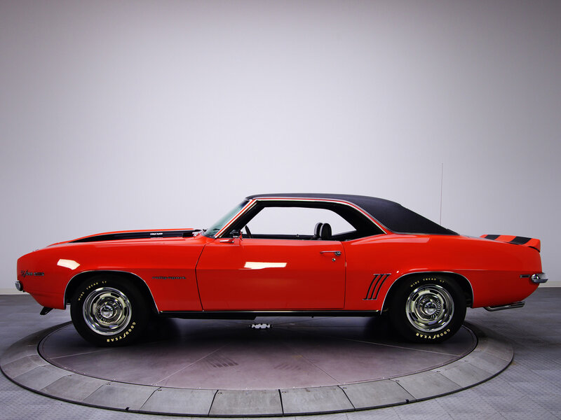 Red Classic Car — Neutral, Photograph, Black Convertible Top