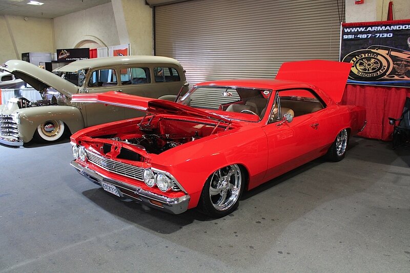 Red Classic Car — Neutral, Photograph, Showroom