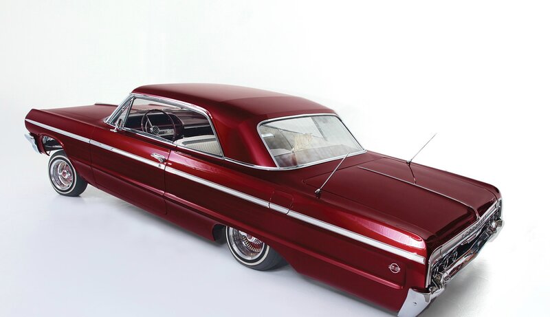 Red Classic Car — Neutral, Photograph, Windows