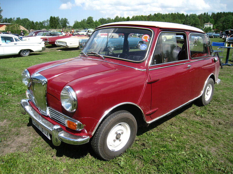 Red Classic Car — Outdoor, Afternoon, Photograph, Grass Field