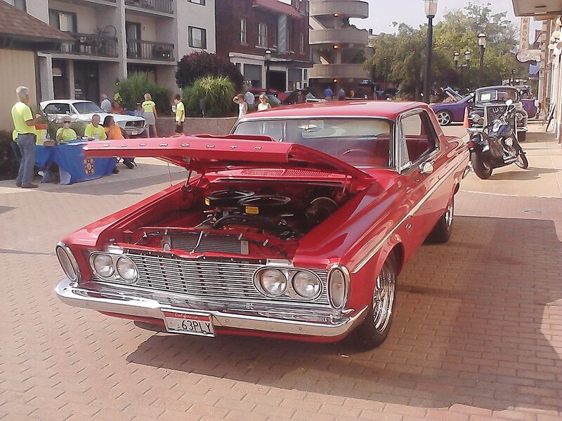 Red Classic Car — Outdoor, Afternoon, Photograph, Motorcycle