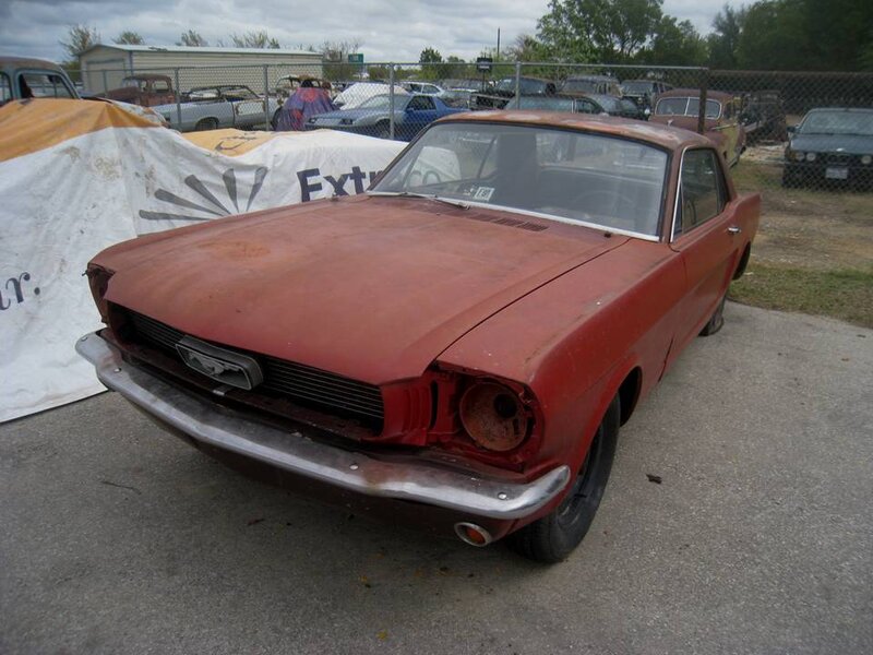 Red Classic Car — Overcast