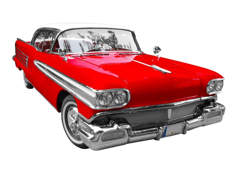 Red Classic Car — Retro, Photograph