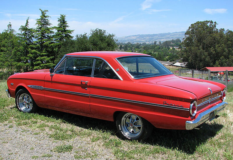 Red Classic Car — Serene, Afternoon, Photograph, Grass