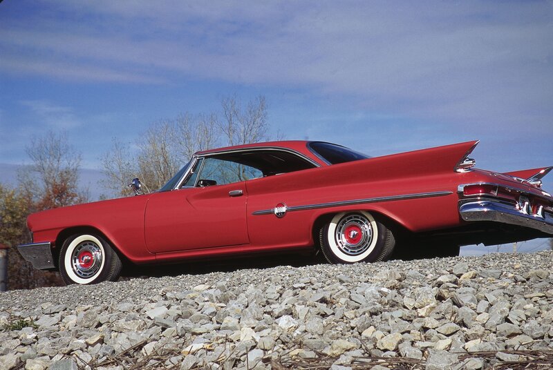 Red Classic Car — Serene, Afternoon, Photograph, Gravel